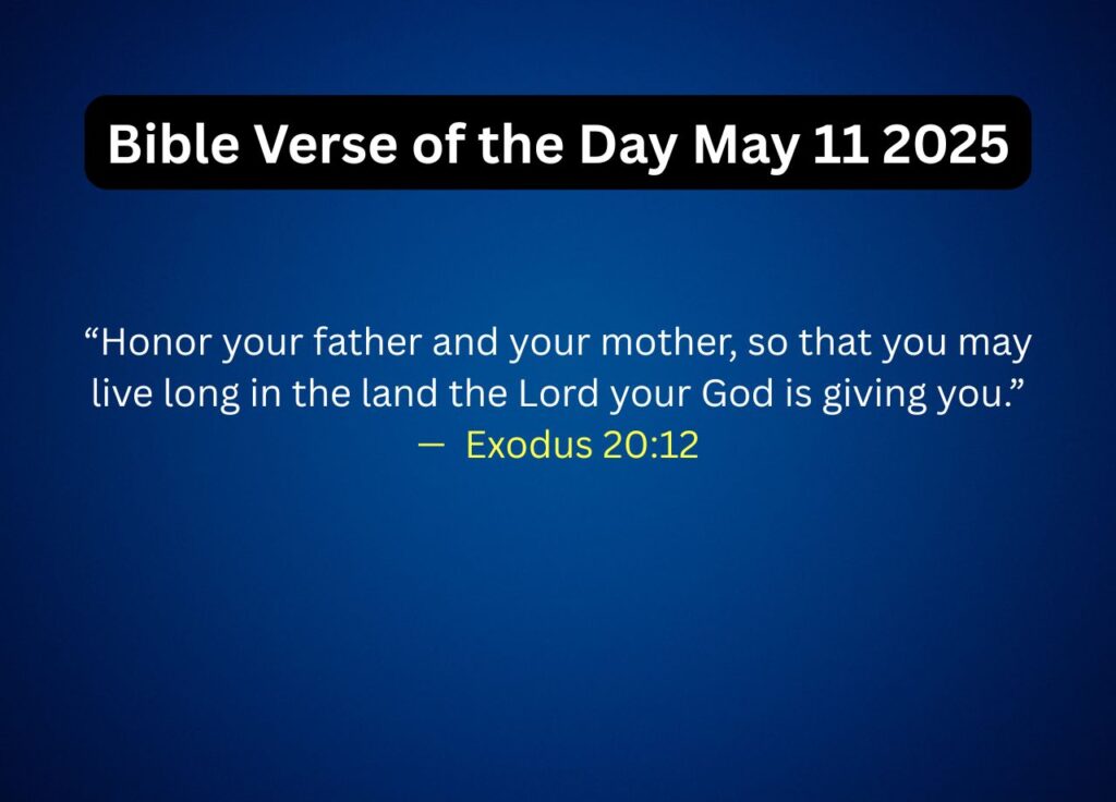 Bible Verse of the Day May 11 2025