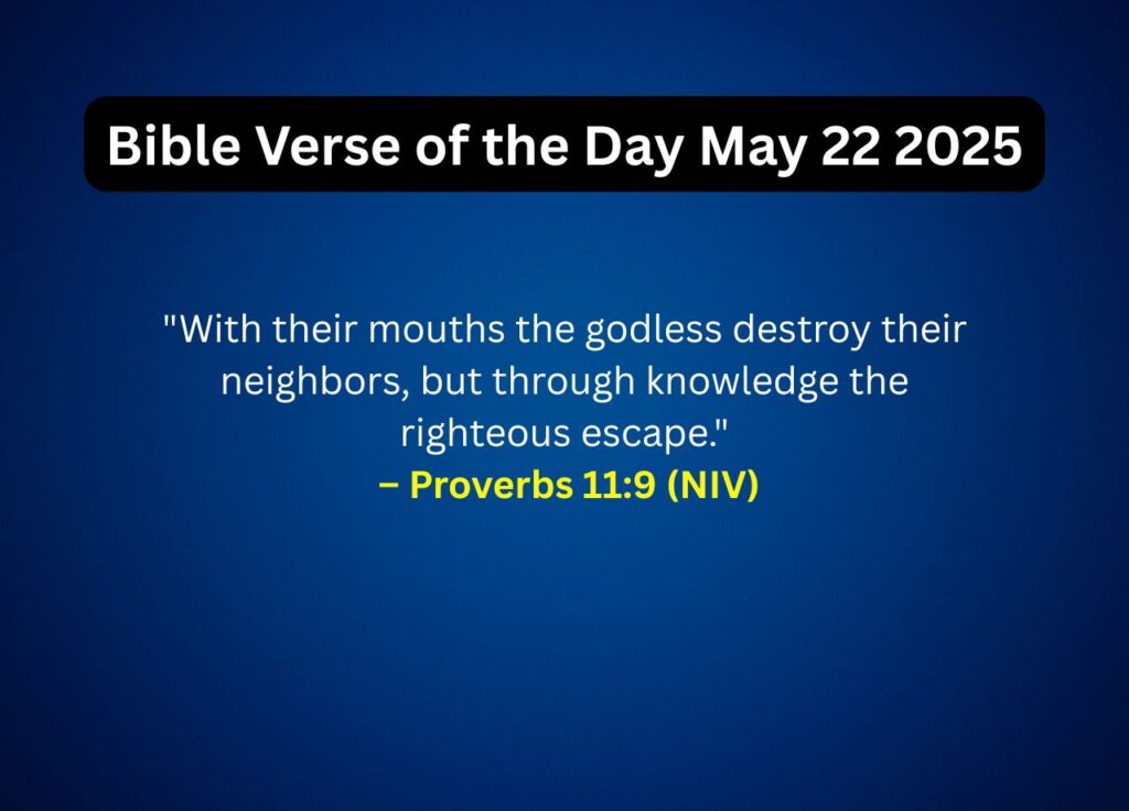 Bible Verse of the Day May 22 2025