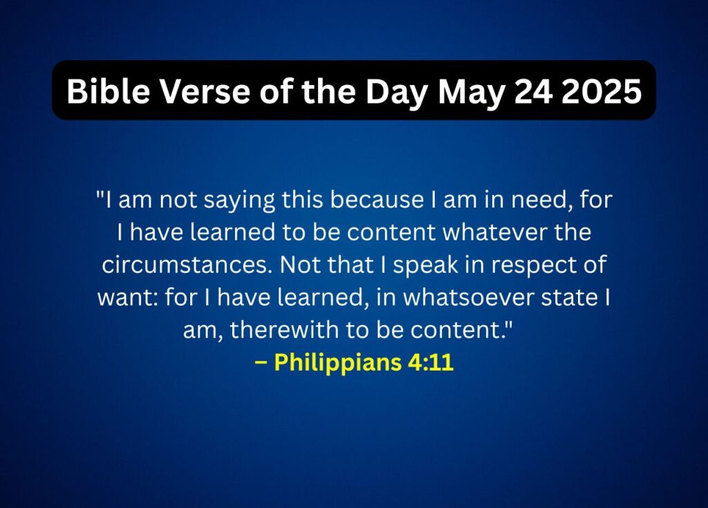 Bible Verse of the Day May 24 2025