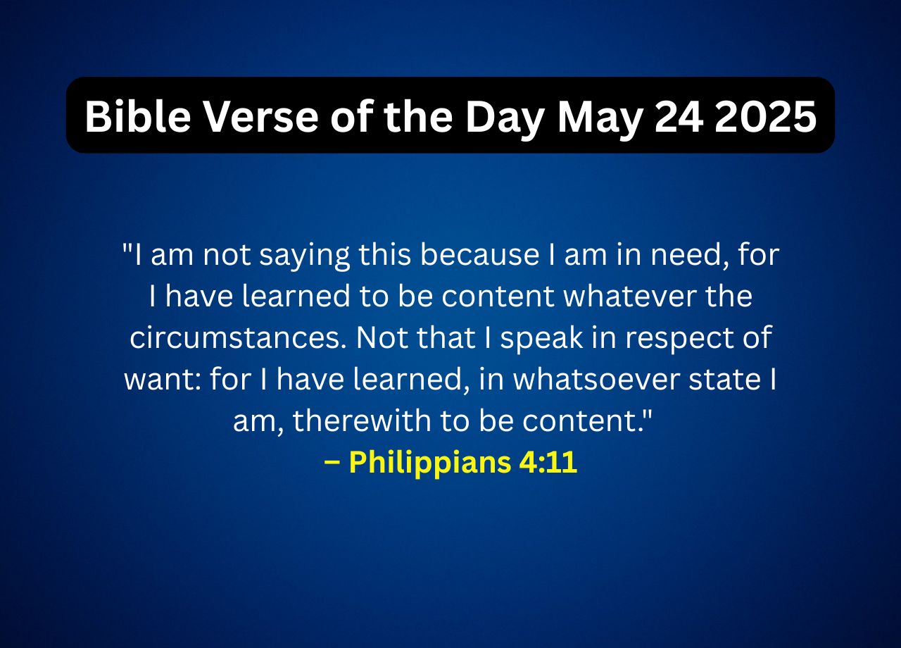 Bible Verse of the Day May 24 2025