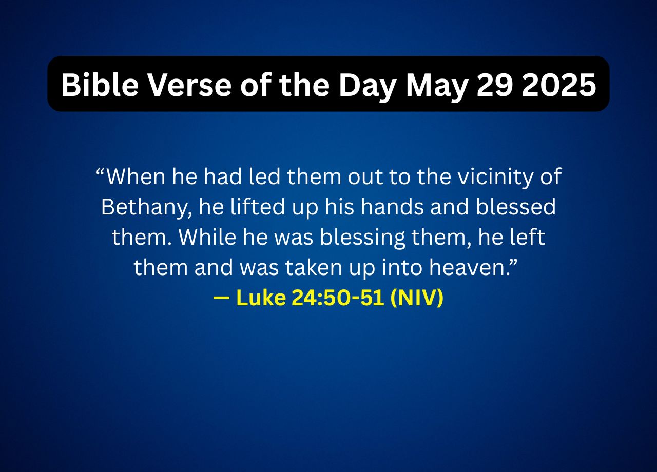 Bible Verse of the Day May 29 2025