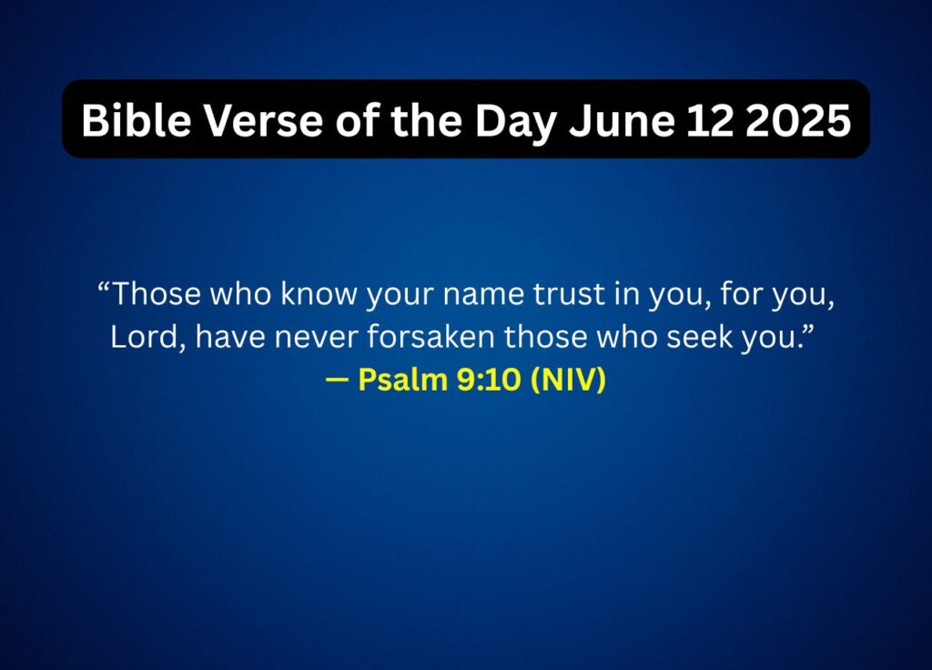 Bible Verse of the Day June 12 2025