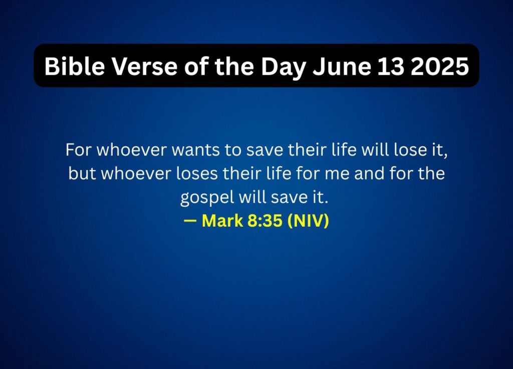 Bible Verse of the Day June 13 2025