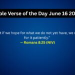 Bible Verse of the Day June 16 2025