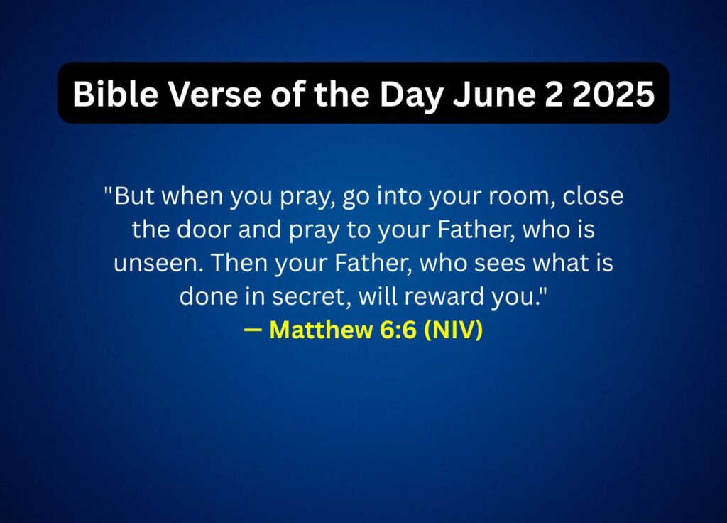 Bible Verse of the Day June 2 2025