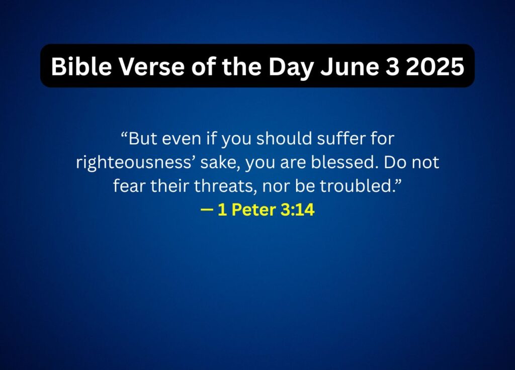 Bible Verse of the Day June 3 2025
