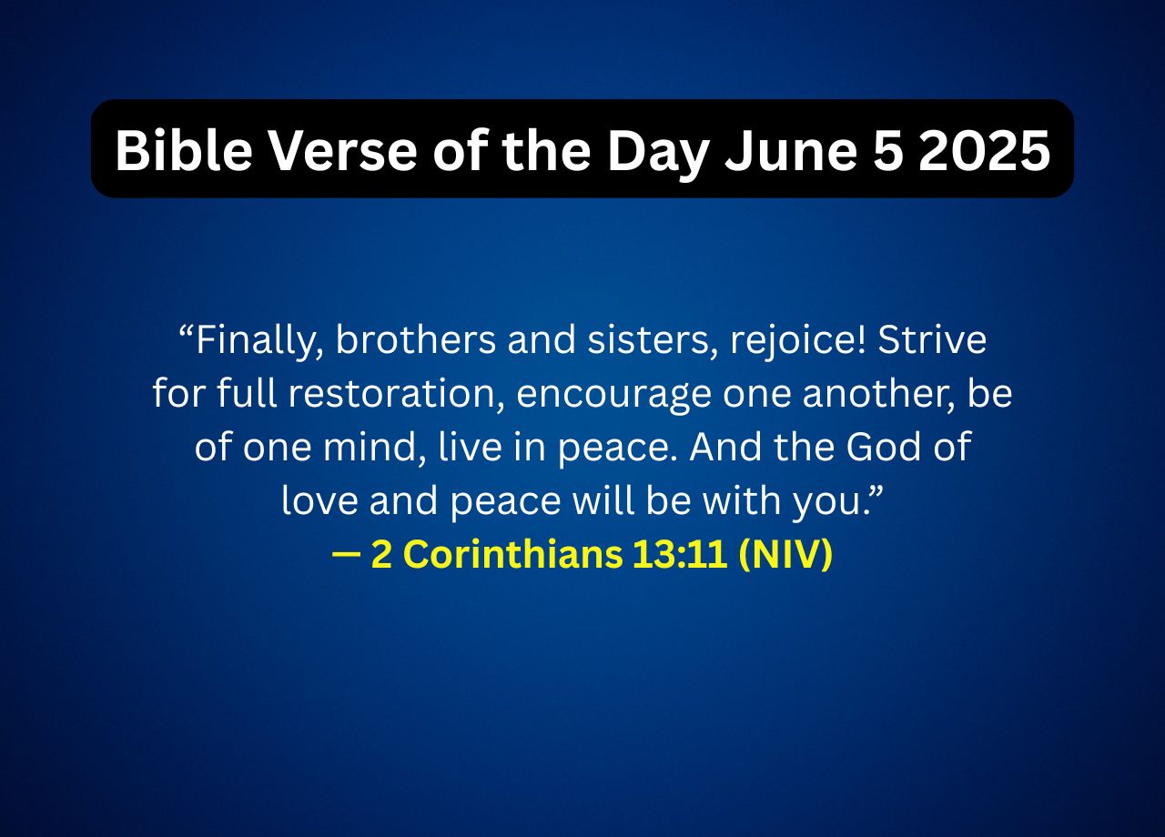 Bible Verse of the Day June 5 2025