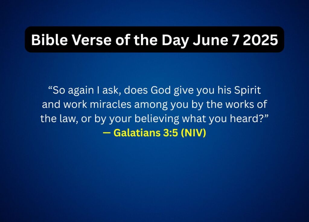 Bible Verse of the Day June 7 2025