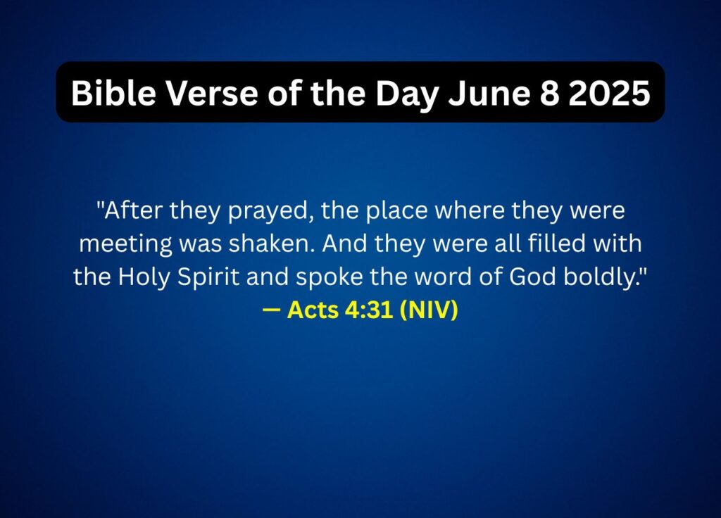 Bible Verse of the Day June 8 2025